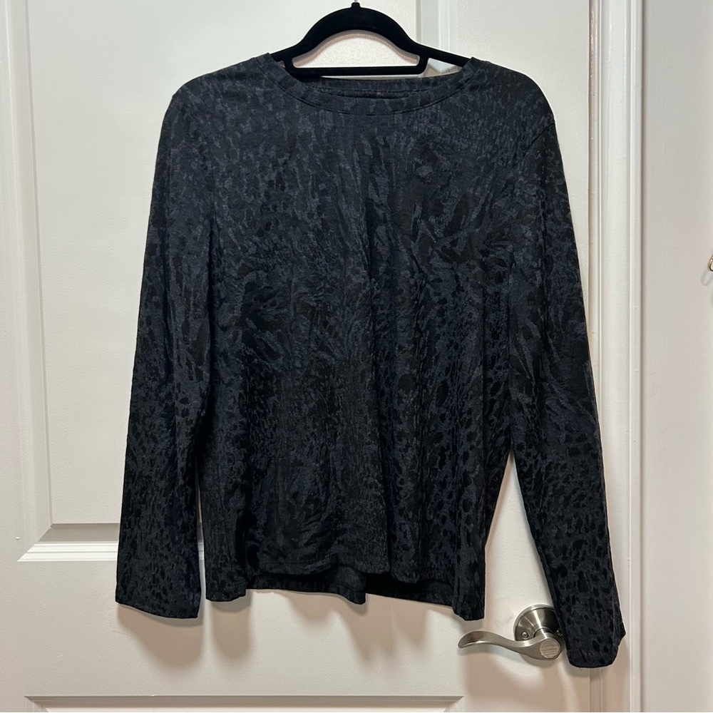 Simply Vera Vera Wang Womens Top Gray Long Sleeve Knit Size Large - Picture 8 of 16